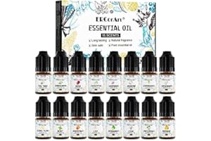 ‎ERCORART Ätherische Öle Set- 16 Essential Oils, 100% Naturrein Kerzen Duftöl - Lavendel, Teebaum, Pfefferminze, Ylang-Ylang, Vanille, Grapefruit, Eukalyptus, Rosmarin - je 6ml