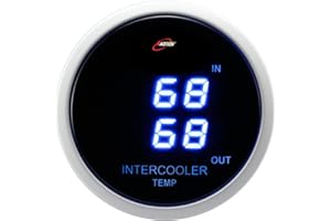MOTOR METER RACING 52mm 2-1/16" Digital Dual InterCooler Air Intake Temperature Gauge °F Blue LED