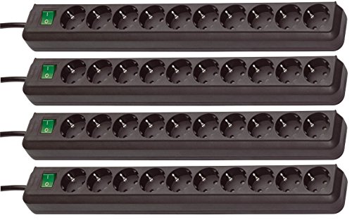Brennenstuhl Eco-Line Steckdosenleiste mit Schalter 10-fach 3m