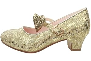 LA SEÑORITA La Senorita Elsa Frozen Scarpe Principessa Scarpe Scintillio Ballerine con Tacco Argento