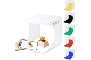 PULUZ Light Box 7.8inch/20CM Professionale Tenda Studio Light Box Fotografico per la vendita di Prodotti Aziendali Articoli Online con 1 Luci a LED 6 Fondali
