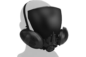 QJYZHAN Masque Cyberpunk Airsoft, lentilles Antibuée Amovibles, Deux Modes De Port, Masque Futuriste Techwear