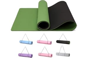 Good Nite Tappetino da ginnastica, yoga, fitness, antiscivolo, per allenamento, sport, turn, pilates, con tracolla, 183 x 61 x 0,6 cm