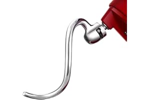 Gdrtwwh Edelstahl-Knethaken-Befestigung für KitchenAid 5 & 6 Quart Schüssel-Hebemischer, Ersatzteile Brothaken, spülmaschinenfest (Ersatz KNS256CDH)