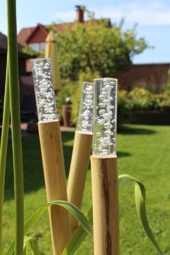 Solarlampe 3er Set Bambus Solarleuchte ca. 50cm „SL4015“ Gartenlampe Lampe Leuchte Garten Fackel - 2