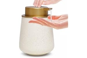 SYLFU Soap Dispenser Ceramic with Easy-to-Press Pump Hand Lotion Liquid Soap Dispenser for Bathroom Kitchen 350ml