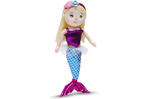 Mad Ally Marina Mermaid Doll Plush Dive into Magical Underwater Adventures with this 57cm Delight - Captures Imagination - Soft and Cuddly for kids (Blue Tail)