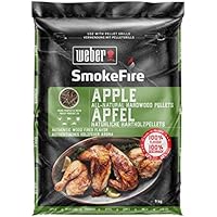 Weber 190104 natürliche Holzpellets aus Apfelholz, 9kg, passend für Weber SmokeFire und andere Holzpellet-Grills