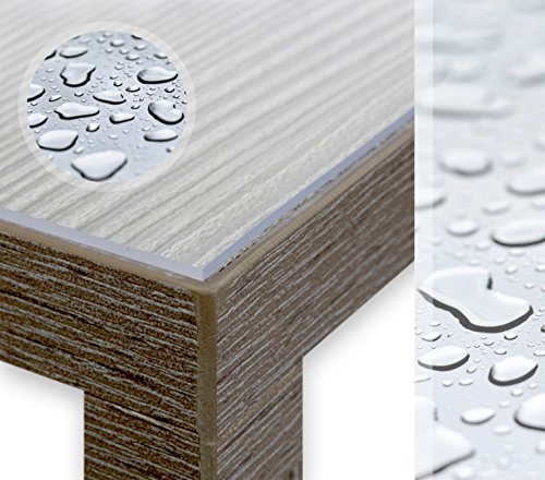 Glasklar Folie 2 mm transparente Tischdecke Breite 140 cm, Länge wählbar, Schutzfolie Tischschutz Meterware (140 x 90 cm) - 4