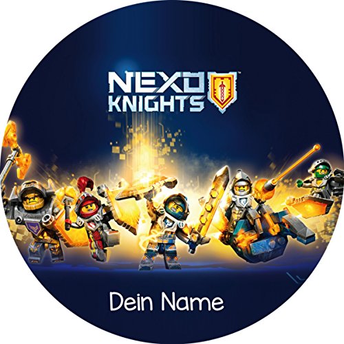 Preisvergleich Produktbild Tortenaufleger Nexo Knights1 mit Wunschname / 20 cm Ø