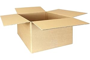 SMILEY PACK KK 90 - Caja de cartón plegable (25 unidades, 400 x 300 x 200 mm, 40 x 30 x 20 cm), color marrón