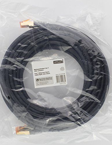 mumbi 10m CAT.7 Ethernet Lan Netzwerkkabel – CAT.7 S/FTP (RJ45) 10 Meter Kabel in schwarz - 6