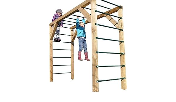 Loggyland 9659 Hangelgerust Klettergerust Aus Holz Amazon De Spielzeug