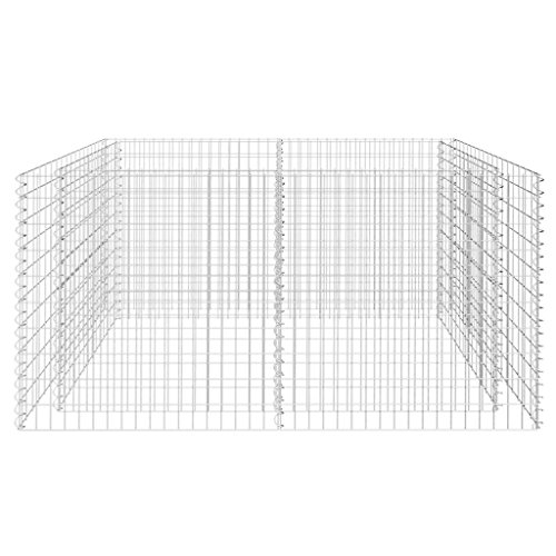 Anself 180x90x100cm Steingabione Steinkorb Metallkorb aus Verzinktem Stahl - 2