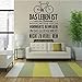 Price comparison product image German Leben wie EIN ist Fahrrad Vinyl Wall Stickers Wall Decals Wall Wallpaper Home Decor Home Decoration 45x65cm