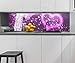 Produktbild Küchenrückwand Glücksgefühle Nischenrückwand Spritzschutz Design M0426 210 x 60cm (B x H) - Aluminium gebürstet 3mm Rückwand Küche Fotorückwand Küchenbild Bild Foto Motiv Herd Fliesenspiegel Ersatz