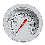 Durable y fácil de instalar. MIsha Termómetro de horno de acero inoxidable Termómetro horno analógico, Termómetro barbacoa carne Termómetro de horno de leña, 50~500℃/100~1000℉