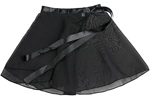 KSJEHW Gonnellino a Portafoglio da Balletto Gonnellino a Portafoglio da Danza in Chiffon Regolabile per Ragazze Donne(Nero, S)