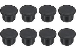 ‎PATIKIL PATIKIL 14mm Durchmesser Gummistopfen, 8 Stück Silikon Verschlussstopfen für 13-14mm Loch, Schwarz