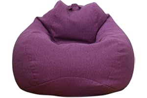 BAODBF Sitzsack Bezug ohne Füllung, für Schlafzimmer, Wohnzimmer, Büro (100 x 120 cm, Violett)