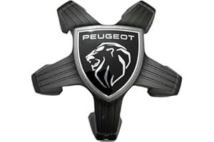 JYWLKQ Auto Cache Moyeux pour Peugeot 308 SW 2021 2022 2023, Enjoliveurs Centre de Roue de Voiture Centre de Jante Capuchons Cache-Moyeux Antirouille DéCoration Accessories 1PC,Black