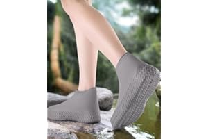 VYLRO 3 Pairs of Rain Covers Shoes, Shoe Size 38-46, Latex Material Shoe Covers Rain, Waterproof Shoe Cover, Sneaker Raincover, Latex Cover Shoes for Rain, Snow and Mud Roads