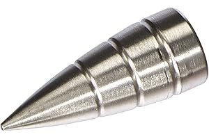 Flairdeco Endstücke für 12 mm Ø Gardinenstange, Rillenpatrone, Edelstahl, 2 Stück