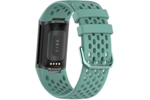 Vaporly UK Replacement Watch Strap for Fitbit Charge 5 or Charge 6 Band with Collapse Buckle Sports Mesh Breathable Silicone Wristband