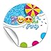 Produktbild JuNa-Experten 48 Aufkleber Schwimmbad für Geschenkverpackung / Sticker für Verpackung von Gastgeschenk Mitgebsel / Kindergeburtstag / Party-Deko (48 Aufkleber)
