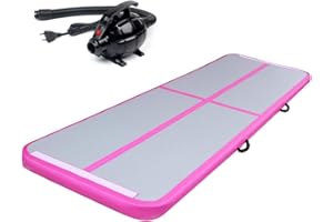 Triclicks Tappetino Ginnastica Gonfiabile con Pompa Air Tumbling Track Tumbling Tappetino Tappeto Ginnastica Tumbling Mat Gonfiabile Yoga Taekwondo 300x100x10 cm per Fitness,Ginnastica,Yoga,Sport