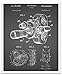 Produktbild JP London posjsg02 Retro Kamera Film Reel schälen und Stick Vintage Schwarz Grid Poster Patent Art, schwarz/weiß Gitterlinien, 61 x 50,2 cm