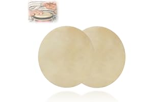 CUTULAMO 2 Stück Trommelfell, Büffelleder Trommelfell, Drum Snare Skin, Bass Drum Resonanzfell, lang anhaltender und beständiger klarer Sound, für afrikanisches Tamburin, Bongo Drums (8.5in)
