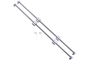 GooEquip 2 unidades de eje lineal Ø20 mm 1000 mm guía lineal horizontal eje de precisión rodamiento lineal + 4 bloques de rodamientos SCS20UU + 4 x soportes SK20, juego de carriles guía para impresora