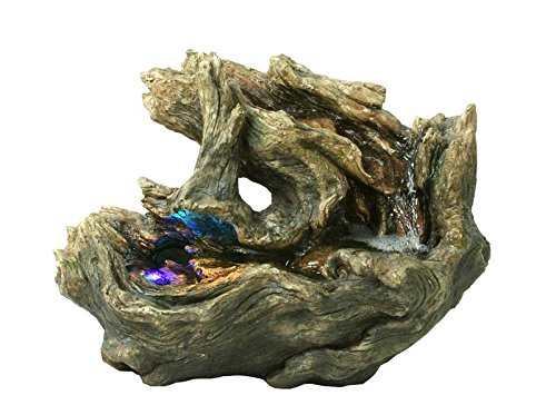 Wasserspiel Eltham Polystone Set mit Pumpe & LED Brunnen Kunststein Kaskade edel INTERGARDEN