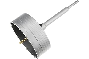 GUOQEE Concrete Hole Saw Wall Drill Bit - SDS Plus - Ø130mm Core bit for Hammer Drill Hole Cutter for Concrete, Masonry, Cement, Silicate Brick (130mm+220mm SDS Plus Adapter)