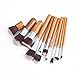 Makeup Brush Set, Tinabless Perfessional 11pcs Makeup Brushes Bamboo Handle Brush Concealer Loose Face Powder Foundation Blush Lip Eye Shadow Brushes Beauty Cosmetic Tool with Eyebrow Brush and Storage Bag