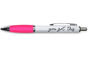 Tongue in Peach Funny Novelty Push Pen Gift | Ballpoint Pens Work Colleague Leaving Work Present | You Got This | Funny Joke Stationary | PINK PP56