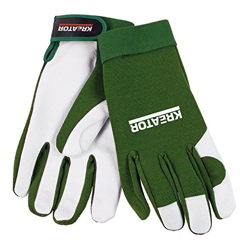 Gartenhandschuhe Arbeitshandschuhe aus Schweinsleder - mit Klettverschluss Gr. M/L