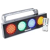 Klein und stark, das ist was eine DJ-Bank ist. Wie der Name schon sagt, perfekt für jeden DJ-Setup. Einfach zu bedienen und sehr einfach auf Ihren Messestand installieren. Jeder Pod ist mit 35 einfarbigen LEDs, die auf dem Beat zu springen oder Sie können diese individuell mit der mitgelieferten Fernbedienung steuern.