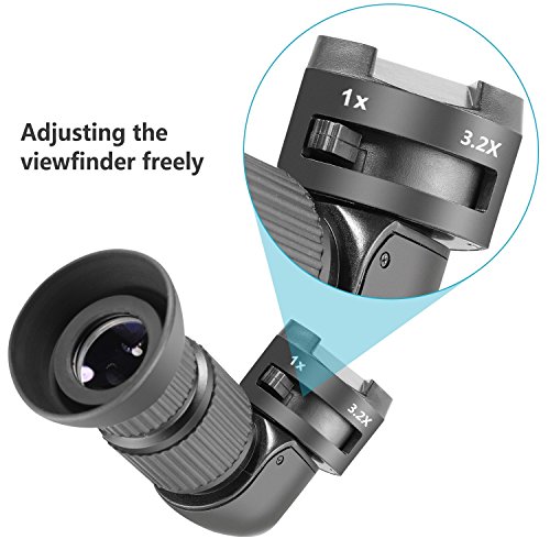 Neewer   1  x 3 2  x Grossissement Viseur    angle droit avec 5  adaptateurs de fixation pour appareil photo DSLR comme CANON  Nikon  Pentax  Minolta  Dynax  Samsung  Olympus