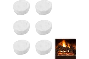DEFRESIT 6/10 sztuk wełny ceramicznej do bioetanolu, kominka, gąbka ceramiczna do pieca kominkowego bioetanolu, ceramiczna, wełna do wnętrz, gąbka ceramiczna, dłuższy czas palenia 8,6 x 8,6 x 2,5 cm (6)