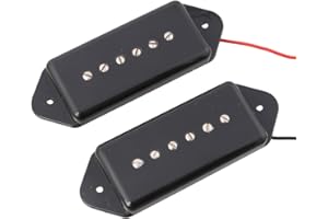 LYWS Gitarren-Tonabnehmer (Hals & Steg), 50 mm/52 mm, 2 Stück Schwarz