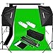 Price comparison product image Excelvan Studio Continuous Lighting Kit Softbox Kit Background Set -- 2 Softbox + 9*6 ft Backdrops(Black White Green) + 10*6.5ft Background Support + Light Stand + 2x125W 5500K Bulbs + Portable Bag