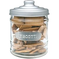 Excelsa redondo tarro para galletas w/15 cm en la parte superior de aluminio.