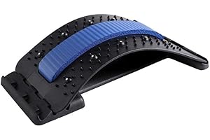 HOUDIAN Back Stretcher Lumbar Support Device - Relief Back Pain, Spine Massage, Herniated Disc, Sciatica, Scoliosis - Chiropractic Massager Back Massage (Blue)