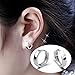 Hosaire Womens Girls Fashion Silver Patinum Ear Buckle Crystal Ear Stud Earrings