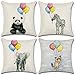 Produktbild Soleebee 4er-Set Baumwolle Leinen Kissenbezug Auto Kissenbezüge Kissenhülle Dekorativ Set Kissen Fall für Sofa Schlafzimmer, 45 x 45 cm (Ballontier)