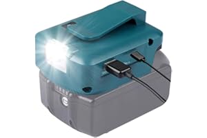 TEPULAS Adp05 Battery Adapter Converter for Makita 14.4V/18V with Type C & USB Phone Charger, for Makita 18V Power Source with DC Port Cordless LED Flashlight for Makita