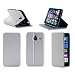 Produktbild Microsoft Lumia 640 XL Tasche Leder Style weiß Hülle Cover mit Stand - Zubehör Etui smartphone 2015 Nokia Lumia 640 XL 5.7 zoll Flip Case Schutzhülle (Handy tasche folio PU Leder, White weiss) - Brand XEPTIO accessoires