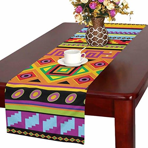 Zenzzle Table Runner 16in*72in print with ethnic Mexican pattern